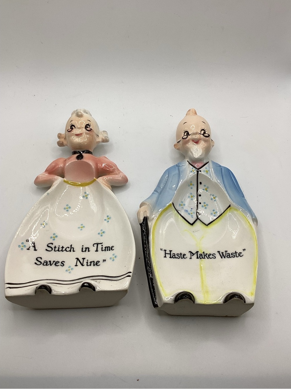 Enesco Ceramic Vintage Couple Spoon Rests
